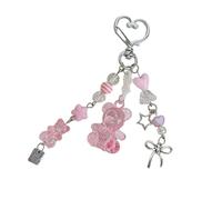 Oxtxuzdm Lovely Bear Plan - Llavero con diseño de colofonia para llevar a la moda juvenil moderna, no tóxica, cable de teléfono, B, Talla única