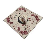 Oxtxuzdm Mantel cuadrado de brujería para adivinación, altares, tablero de cartas para lecturas de tarot, mantel de tarot, juegos de adivinación