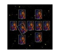 Oxtxuzdm Mantel de tarot, tarjeta de lectura, astrología, altares, tela, adivinaciones, tarjetas, tapiz, suministros de brujería, tarjetas de lectura, tarots, mantel espiritual