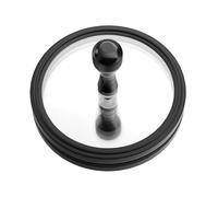 Oxtxuzdm Protector de limpieza de discos con abrazadera limpiadora de discos para una conservación óptima de discos con mango de aluminio para mantenimiento de tocadiscos