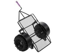 Oxtxuzdm Remolque de metal para coche, remolque de tractor de peso pesado, modificado, decoración de oruga de simulación para SCX10, accesorios de decoración