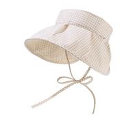 Oxtxuzdm Sombrero de ala ancha ajustable para mujer, cómodo y vacío, accesorio costero para playa, parte superior abierta para mujer