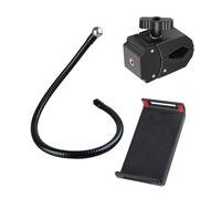 Oxtxuzdm Soporte de tubo de metal para tabletas con agarre de 35 mm de grosor, compatibilidad de tubos de 13 47 mm para un posicionamiento estable compatible con tubos