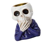 Oxtxuzdm Soporte decorativo para conos de incienso, soporte para quemadores, incensarios, estatua de esqueleto, adornos para fiestas de Halloween, quemadores