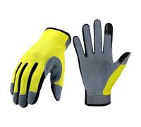 Oxtxuzdm Touch Screens Work Gloves Strong Abrasion Resistant Breathable For Construction Gardening Mechanical Tasks Stair Fabric Back Gloves