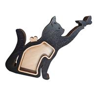 Oxtxuzdm Vitrina Conmemorativa De Mascotas Madera Caja Recuerdos Hecha A Mano Escultura Perros Y Gatos Contenedor Almacenamiento Pieles para Decoración del Hogar Regalo Recuerdos