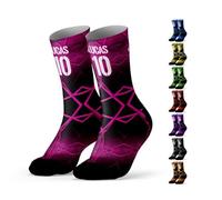 OXUM Calcetines Cartago- Calcetines deportivos personalizables con Nombre y Número. Personaliza para running, fútbol, baloncesto, tenis