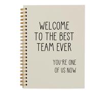 OXW Welcome to The Team Gifts - Cuaderno beige, regalos de equipo de agradecimiento para empleados, diario de regalo de bienvenida para compañeros de trabajo, diarios para escribir (5.5 x 8.3 pulgadas