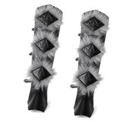 Oxxggkao 1 par de fundas para botas con estilo antiguo, ideal para recreadores históricos y cosplayers, accesorios de disfraz, Negro, Talla única