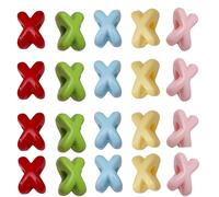Oxxggkao 10 cuentas acrílicas coloridas de 2 mm, espaciadores en forma de X para pulseras, joyas, manualidades, suministros de costura, manualidades acrílicas