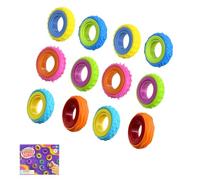 Oxxggkao 12 anillos interactivos de silicona para habilidades cognitivas, juguete para aliviar el estrés para niños