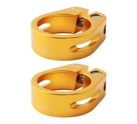 Oxxggkao 2 abrazaderas de asiento de aleación de aluminio resistentes compactas y ligeras para asientos de bicicleta, fácil de instalar, abrazadera de tubo de asiento de bicicleta, accesorio de tija