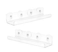 Oxxggkao 2 estantes de acrílico transparente con ventosa para plantas de interior, jardines de hierbas y colecciones de suculentas, ahorro de espacio