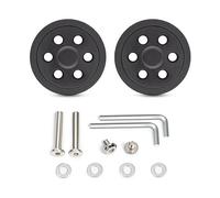 Oxxggkao 2 piezas de maleta giratoria silenciosa de repuesto, prácticos rodillos, accesorios de equipaje de fácil instalación, maleta multiusos, 71 negro