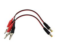 Oxxggkao 2 piezas universales de cocodrilo con clip a DC5521, solución de carga de cable de alimentación para cualquier dispositivo, compatibilidad con aplicaciones solares, enlace de toma de