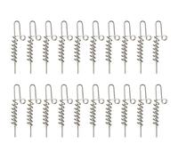 Oxxggkao 20 piezas de cebos de pesca suaves, conectores, gusanos, pasadores de resorte de 45/60 mm a pestillos fijos Accesorios de aguja