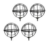 Oxxggkao 4 soportes decorativos de hierro para bolas de sebo de metal, accesorios para uso al aire libre, montaje rápido con tornillos incluidos, comedero de pájaros de jardín