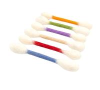 Oxxggkao 6 piezas de hisopo de algodón para masticar para la salud de los dientes de gatito y jugar atractivo, atraer mejor ejercicio palo de juego