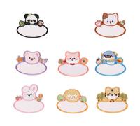 Oxxggkao 8 parches de costura con diseño de animales de dibujos animados, panda, para planchar o planchar en conejos, para reparación de osos