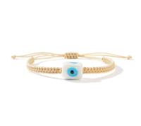 Oxxggkao Abalorio de cristal ajustable para mujer, cordón de algodón suave, diseño de ojo de tambor, talla única, como se describe