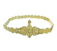 Oxxggkao Accesorio de cintura étnico de moda con aleación de Zn que muestra detalles intrincados de capas del Cáucaso cadena de boda, dorado, Talla única