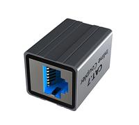 Oxxggkao Acoplador Ethernet de aluminio resistente, transmisión de 10 Gbps para una expansión estable de red industrial doméstica, extensor Ethernet de alta velocidad