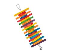 Oxxggkao Actividad de pájaros de madera para conures de sol, cacatúas, periquitos, guacamayos, palitos de masticar con tintes seguros, juguete masticable colorido para loros grandes