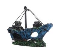Oxxggkao Acuarios creativos buques de guerra restos, adornos multifuncionales, decoraciones para peceras, cuevas, acuarios, decoración de peceras