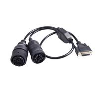 Oxxggkao Adaptador de cable de servicio para excavadora, línea de conector sin corte, construcción ABS negra, fácil instalación, 457-6114 Cable de diagnóstico de pala de negación