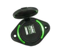 Oxxggkao Adaptador de corriente de coche de doble puerto de 3,1 A de alta velocidad para 12 aplicaciones marinas automotrices de 24 V, fácil instalación, enchufe de carga rápida para coche