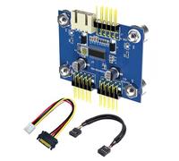 Oxxggkao Adaptador de expansión de doble puerto USB 2.0 de 9 pines para PC, factor de forma pequeño, no requiere alimentación externa