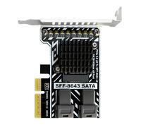 Oxxggkao Adaptador de expansión Interna con 2 Puertos SFF-8643, Tarjeta de conexión de Almacenamiento para flujos de Trabajo de planificación de actualización de Escritorio