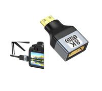 Oxxggkao Adaptador HDTV2.1 de alta velocidad con interfaces chapadas en oro y carcasa de aluminio para cámara de transmisión de video 8K fiable conector de transmisión en vivo