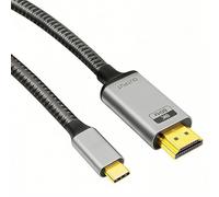 Oxxggkao Adaptador USB C a HDTV de aluminio 8K a 60Hz tipo C a HDTV 2.1, cable compatible con transmisión de video para PC, portátil, accesorios de aluminio HDTV