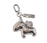 Oxxggkao Adorable llavero con diseño de caballo de dibujos animados con símbolo de la suerte inmediatamente rico para buenas fortunas y prosperidad, regalo de plástico, llaves, dije de prosperidad de
