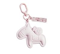 Oxxggkao Adorable llavero con diseño de caballo de dibujos animados con símbolo de la suerte inmediatamente rico para buenas fortunas y prosperidad, regalo de plástico, llaves, dije de prosperidad de