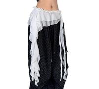 Oxxggkao Alzapaños de falda, falda de encaje, extensor de camisa, parte superior falsa, dobladillo inferior para mujeres y niñas, encaje para mujer, parte superior para capas, blanco, Talla única