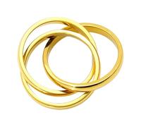 Oxxggkao Anillos geométricos de acero inoxidable triple chapados en oro de 18 quilates, tallas 6, 7, 8, unisex, apilables para uso diario, One Size, como se describe, como se describe