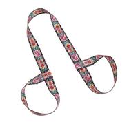 Oxxggkao Banda de yoga multiusos para esterilla y ayuda de estiramiento con impresiones brillantes, poliéster fuerte, adecuada para uso en el gimnasio, correa de yoga colorida