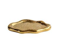 Oxxggkao Bandeja de cerámica para exhibición de joyas, segura para alimentos, acabado brillante, solución de almacenamiento plegable, perfecta para bodas, Acción de Gracias, elegante plato de