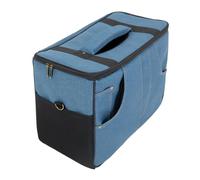 Oxxggkao Bolsa de transporte para amplificador de guitarra de viaje, estilo retro, textura de tela, partición interna, absorción de golpes, para uso al aire libre, bolsa de amplificador, Blue, M, Mass