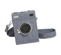 Oxxggkao Bolso bandolera retro de moda para mujeres y niñas, con forma de cámara, con correa ajustable, múltiples opciones de transporte, Blue