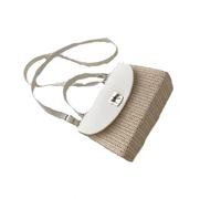 Oxxggkao Bolso cruzado de gran capacidad para guardar el teléfono, estilo informal, trenzado, permanente, bolso sostenible, White
