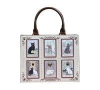 Oxxggkao Bolso cruzado de que muestra diseños de gatos encantadores Interior espacioso y bolsa de PU permanente de construcción robusta