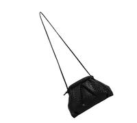 Oxxggkao Bolso de hombro trenzado moderno con diferentes opciones de transporte, espaciosas bolsas cruzadas interiores modernas para mujer, accesorio de moda, bolso tejido casual, Black