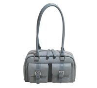 Oxxggkao Bolso de hombro vintage de piel sintética para mujer, de gran tamaño, con correa cómoda, práctico bolso de mano para uso diario, retro, para viajeros, Blue