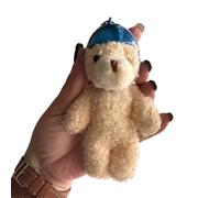 Oxxggkao Bonito llavero de oso con colgante práctico para correa de teléfono, llavero de joyería, adornos hechos a mano, anillos y llaves, azul real, Talla única