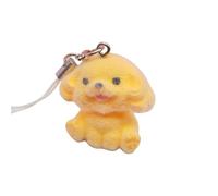 Oxxggkao Bonito llavero de resina flocada, figura de animal en miniatura, accesorio portátil, llavero de regalo, decoración adorable de anillos flocados, C, M
