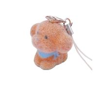 Oxxggkao Bonito llavero de resina flocada, figura de animal en miniatura, accesorio portátil, llavero de regalo, decoración adorable de anillos flocados, a, M