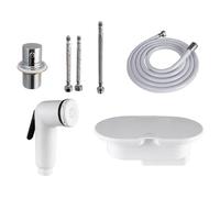 Oxxggkao Cabezal de ducha marino de acero inoxidable con agarre ergonómico, juego de enjuague de mano para entornos de agua salada, rociador de lavado de cubierta